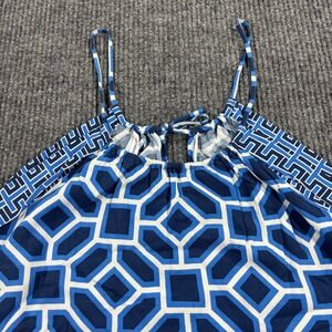 Southern Tide Tank Top Women Size M Blue Geometric Print Spaghetti Strap Cami